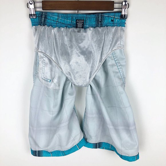 3/$20 Zero Xposur Boys Neritic Plaid Swim Trunks - Picture 9 of 12